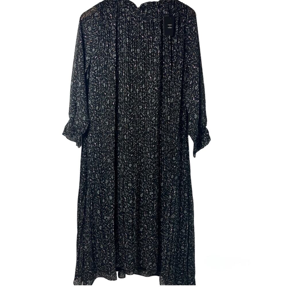 CODE X MODE FLORAL PURPLE BLACK LONG SLEEVE WOMEN DRESS SIZE MEDIUM BRAND NEW
